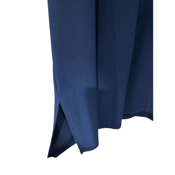 Marina Navy Blue Beaded sheer sleeve tunic Asymmetrical Hem Sz 20W Dark Romantic - Picture 8 of 12